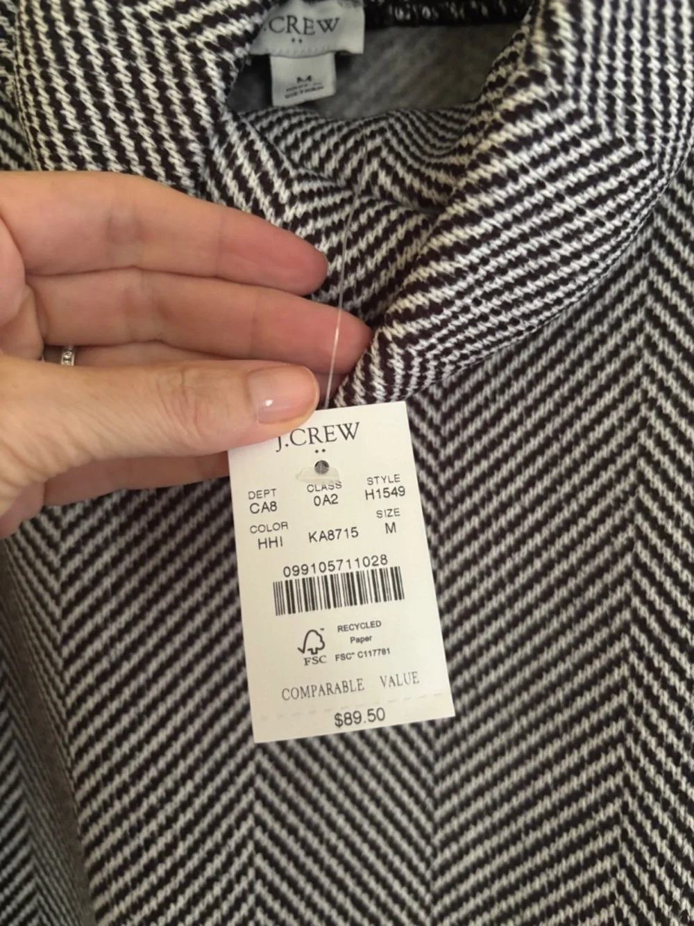 JCREW fleecy Top